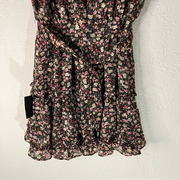 LULU’S Always Inspired Black Floral Print Mock Neck Tiered Mini Dress - Picture 11 of 14